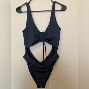 VS Pink cutout one piece bathing suit